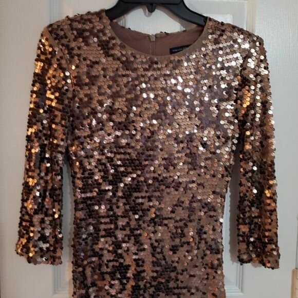French C Sequin Crewneck Dress 4 - Picture 3 of 10